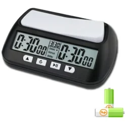 Horloge D'échecs Professionnelle Portable Polyvalente 3-en-1 Minuterie De Jeu D'échecs Numérique (TP813-2)