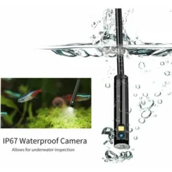 Endoscope Industriel, Caméra D'inspection Endoscope à Deux Têtes, Endoscope Numérique à Double Objectif 1080P HD, Écran LCD 4,3 Pouces, étanche IP67, Avec 8 Lumières LED(2M) -Promos Brico Forte Boutique 88670284 5