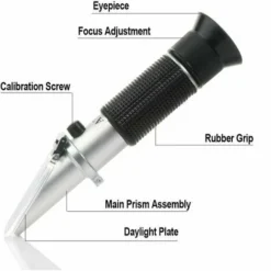 Brix Réfractomètre Avec ATC, Hydromètre Portable Brix 032 % Pour Mesurer La Teneur En Sucre Dans Les Fruits, Saccharimètre Pour Remplacement D'hydromètre Brix -Promos Brico Forte Boutique 88670575 4