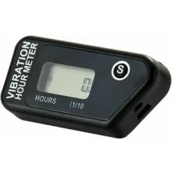 Numérique Vibration Compteur D'Heure Complet Imperméable À L'eau Réinitialisable Vibration Compteur D'Heures Sans Fil Pour Toutes Vibrantes Machine Moto Snowmobil ATV (noir)