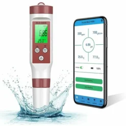 Testeur PH Mètre Electronique Bluetooth 7-1,ATC Testeur De Qualité De L'eau/PH/TDS/EC/ORP/SG(précision0.01),Étalonnage AutomatiquePH-mètre Rétroéclairé Pour Eau Potable, Aquarium,Piscine