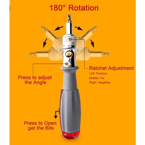 Tournevis à Cliquet Avec Multi Embout Magnétique, 10 En 1, Petite Poche Mini Tournevis, Convient Pour La Maison Et Accessoire Voiture Interieur, Rouge, 1 Pièce 4 Tournevis à Cliquet Avec Multi Embout Magnétique, 10 En 1, Petite Poche Mini Tournevis, Convient Pour La Maison Et Accessoire Voiture Interieur, Rouge, 1 Pièce – Image 4