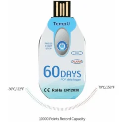 SEENLIN Enregistreur De Donnees De Temperature Usb 2.0 Pdf A Usage Unique, 60 Jours -Promos Brico Forte Boutique 89258467 3