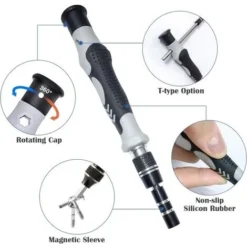 115 En 1 Tournevis Precision Kit Tools, Portable Kit Tournevis De Précision Magnétique Tournevis Outils De Réparation Pour Ordinateur/Laptop/iPhone/Lunettes/Montre/Smartphone Noir -Promos Brico Forte Boutique 89651164 3
