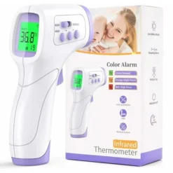 Thermometre Frontal Adulte, Thermometre Sans Contact Avec Affichage à LCD, Thermomètre Frontal Infrarouge Bébé Enfant Adulte, Thermometre Médical Avec Lecteur Rapide 99 Données Enregistrées