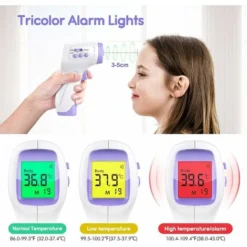 Thermometre Frontal Adulte, Thermometre Sans Contact Avec Affichage à LCD, Thermomètre Frontal Infrarouge Bébé Enfant Adulte, Thermometre Médical Avec Lecteur Rapide 99 Données Enregistrées -Promos Brico Forte Boutique 89767718 4