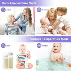 Thermometre Frontal Adulte, Thermometre Sans Contact Avec Affichage à LCD, Thermomètre Frontal Infrarouge Bébé Enfant Adulte, Thermometre Médical Avec Lecteur Rapide 99 Données Enregistrées -Promos Brico Forte Boutique 89767718 5