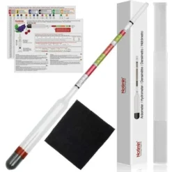 Hydromètre Sucre Brix Densimètre (Mesure De La Densité, Testeur De Sucre Brix, La Teneur En Alcool Prévue) Pour Bière, Vin Et Vin De Fruits Pour Le Brassage à Domicile