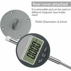 LED Micromètre Numérique 0.001mm / 0.00005 '' Indicateur Numérique Precision Gauge 0-12.7mm / 1 '' Comparateur électronique/indicateur De Sonde Numérique,une Pièce, Gris -Promos Brico Forte Boutique 90519217 3