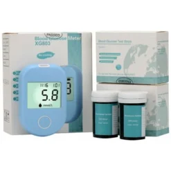 Kit De Test De Glycémie, Moniteur De Glycémie Du Diabète Testeur De Testeur De Glucomètre Avec 50 Bandes De Test(A) -Promos Brico Forte Boutique 90519251 3