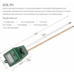 Testeur Ph Terre 3 En 1 Testeur Ph Sol, Soil Tester Kit Testeur Humidité Plantes PH Terre Metre Sol Pour Fleurs/Herbe/Plante/Jardin/Ferme/pelouse 2905038MM -Promos Brico Forte Boutique 90519874 2