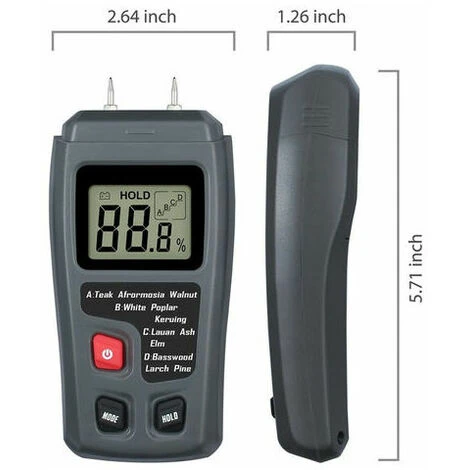 Testeur D'Humidité Du Bois Portable Testeur D'Humidité Lcd Pour Détecteur D'Humidité Du Bois Pour La Mesure De L'Humidité Du Papier De Bois De Chauffage 2 Testeur D'Humidité Du Bois Portable Testeur D'Humidité Lcd Pour Détecteur D'Humidité Du Bois Pour La Mesure De L'Humidité Du Papier De Bois De Chauffage – Image 2