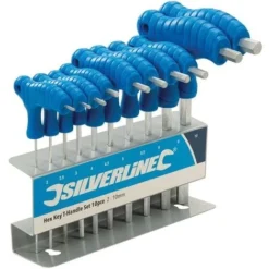 Silverline Clés Hexagonales à Poignée En T, 10 Pcs 2 - 10 Mm