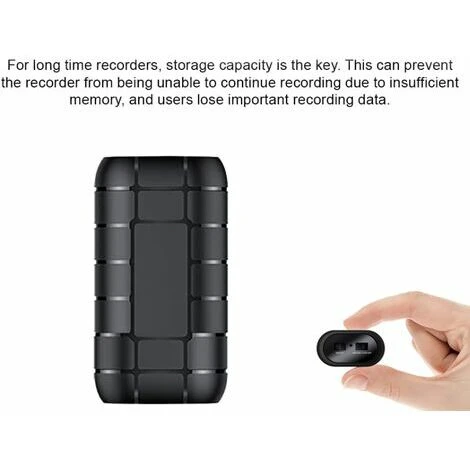 Mini Enregistreur Magnétique Activé Par La Voix De 8 Go, Enregistreur Audio Numérique à Batterie Longue, Petits Appareils D'enregistrement(noir)- 2 Mini Enregistreur Magnétique Activé Par La Voix De 8 Go, Enregistreur Audio Numérique à Batterie Longue, Petits Appareils D'enregistrement(noir)- – Image 2