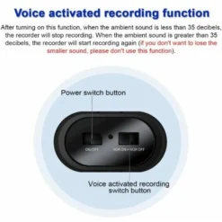 Mini Enregistreur Magnétique Activé Par La Voix De 8 Go, Enregistreur Audio Numérique à Batterie Longue, Petits Appareils D'enregistrement(noir)- 8 Mini Enregistreur Magnétique Activé Par La Voix De 8 Go, Enregistreur Audio Numérique à Batterie Longue, Petits Appareils D'enregistrement(noir)- -Promos Brico Forte Boutique 91090048 4