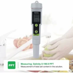 Testeur De Salinité, 2-en-1 PH Mètre Numérique TDS Testeur De Qualité De L'eau Pour Température Salinité Eau De Mer Piscine D'eau Salée Pêche Aquariums -Promos Brico Forte Boutique 91273965 4