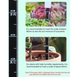 Detecteur D'humidite Du Sol, Rappel De Penurie D'eau Dans Les Plantes, Fonction De Rappel De Lumiere Clignotante, Pratique Et Rapide, Livre Avec Batterie -Promos Brico Forte Boutique 91464295 5