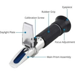 Réfractomètre De 0 à 32% Réfractomètre Manuel Pour Tester La Teneur En Sucre Dans Du Jus, Boisson,Vin Rouge, Vin Blanc, Bierre, Du Lait,du Miel Etc -Promos Brico Forte Boutique 91592309 5