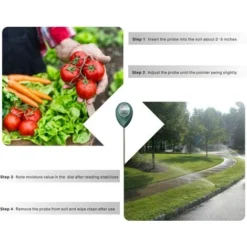 ELLE Testeur Humidité Plante, Humidimetre Hygrometre Pour Pot De Fleurs, Jardin, Ferme, Cour, Pas De Piles Nécessaires -Promos Brico Forte Boutique 91969418 3