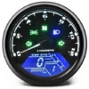Compteur Kilométrique De Moto Universel LCD Compteur De Vitesse Numérique Jauges De Tachymètre Avec Veilleuse Adaptée à La Moto 12V La Plus Populaire