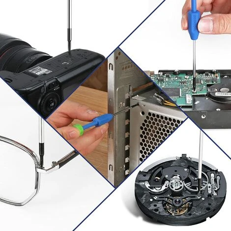 WORKPRO Jeu De 10 Tournevis Horlogerie Avec Pointe Magnétique, Tournevis De Précision à Code Couleur Pour La Réparation De Lunettes, Montre, Mécanique Fine, Livre Avec Un Etui De Rangement Pratique 5 WORKPRO Jeu De 10 Tournevis Horlogerie Avec Pointe Magnétique, Tournevis De Précision à Code Couleur Pour La Réparation De Lunettes, Montre, Mécanique Fine, Livre Avec Un Etui De Rangement Pratique – Image 5