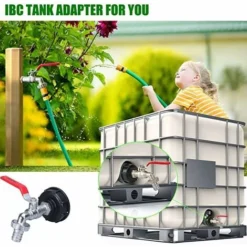 Robinet Cuve 1000L Recuperateur Eau De Pluie, Adaptateur Réservoir D'eau IBC 1/2' Double Pluie,Robinet En Matériau Alliage Fabriqué PP Filetage Gros 60 Mm 8 Robinet Cuve 1000L Recuperateur Eau De Pluie, Adaptateur Réservoir D'eau IBC 1/2' Double Pluie,Robinet En Matériau Alliage Fabriqué PP Filetage Gros 60 Mm -Promos Brico Forte Boutique 93349474 4