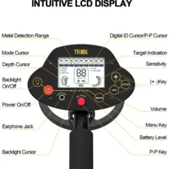 Détecteurs De Métaux Pour Adultes Professionnels, Détecteur De Métaux Pinpoint étanche, Plus Grande Précision, écran LCD Rétroéclairé, Bobine étanche IP68 10", Pinpoint & Disc & Notch & All Metal 4 Mo -Promos Brico Forte Boutique 93558590 2