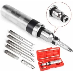 Tournevis A Frapper 8 Pièces Tournevis à Frapper Professionnel Avec Embouts Carrés Conducteurs 1/2 6 Tournevis A Frapper 8 Pièces Tournevis à Frapper Professionnel Avec Embouts Carrés Conducteurs 1/2 -Promos Brico Forte Boutique 93883172 2