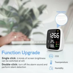 Détecteur De CO2, 400 à 5000 PPM Capteur CO2 Maison, 3 En 1 Compteur Detecteur CO2, Moniteur De Qualité De L'air Avec Fonction D'Auto-Calibrage Pour Bureau Hôtel Restaurant 9 Détecteur De CO2, 400 à 5000 PPM Capteur CO2 Maison, 3 En 1 Compteur Detecteur CO2, Moniteur De Qualité De L'air Avec Fonction D'Auto-Calibrage Pour Bureau Hôtel Restaurant -Promos Brico Forte Boutique 93949500 5