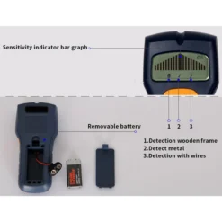 ST79 – Détecteur De Câbles, Détecteur De Profondeur De Fil Mural, Détecteur Numérique De Métaux, Scanner Mural Portable -Promos Brico Forte Boutique 93950140 4