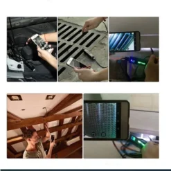 Camera Endoscopique Endoscope WiFi Caméra D'inspection USB, 1200P HD Caméra Endoscope IP68 Etanche Avec 8 LED Pour Iphone, Android, IPad, Mac, PC, Laptop (câble Souple De 1m) -Promos Brico Forte Boutique 93984563 3