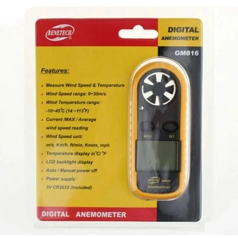 Numérique Anémomètre Anémomètre Avec écran LCD Rétro-éclairé, De Mesure De Vitesse D'air, Débit D'air Et De La Température De L'air Extérieur For Activitie 4 Numérique Anémomètre Anémomètre Avec écran LCD Rétro-éclairé, De Mesure De Vitesse D'air, Débit D'air Et De La Température De L'air Extérieur For Activitie – Image 4