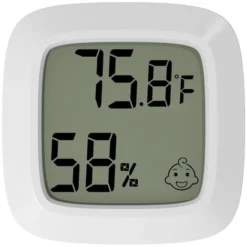 Lot De 2 Mini Thermomètres Hygromètres Numériques Intérieurs, Moniteur LCD Jauge D'humidité Avec Compteurs De Température Pour La Maison, Le Bureau, La Cuisine, La Cave, Le Réfrigérateur, Le Placard,