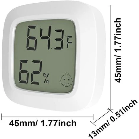 Lot De 2 Mini Thermomètres Hygromètres Numériques Intérieurs, Moniteur LCD Jauge D'humidité Avec Compteurs De Température Pour La Maison, Le Bureau, La Cuisine, La Cave, Le Réfrigérateur, Le Placard, 2 Lot De 2 Mini Thermomètres Hygromètres Numériques Intérieurs, Moniteur LCD Jauge D'humidité Avec Compteurs De Température Pour La Maison, Le Bureau, La Cuisine, La Cave, Le Réfrigérateur, Le Placard, – Image 2