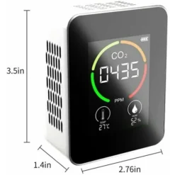 Moniteur De Détecteur De CO2, Capteur De Qualité De L'air Au Dioxyde De Carbone CO2, Capteur De Qualité De L'air Avec Câble USB - Détecteur De Température Et D'humidité - Pour La Maison / Le Bureau / -Promos Brico Forte Boutique 94102159 3