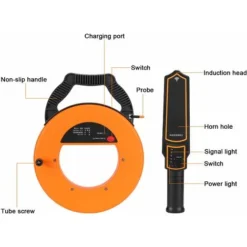Détecteur De Blocage De Tuyau, Testeur De Blocage De Tuyau Sensible Avec 4 Sondes De Rechange, Localisateurs De Tuyaux, Scanner Mural Pour Conduites D'eau En Métal PVC, Sensibilité Réglable -Promos Brico Forte Boutique 94919393 3