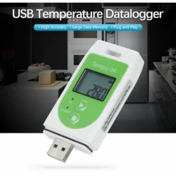 Thermomètre Enregistreur De Données Enregistreur De Température USB Multi-usage Enregistreur De Température Réutilisable Avec Capacité D'enregistrement De 32 000, Vert -Promos Brico Forte Boutique 95084845 4