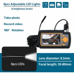 Camera 1080P Avec Un Diametre Exterieur De 8,5 Mm Et Un Endoscope Industriel Cable De 20 Metres De Long (batterie Au Lithium Integree De 2600 MAh, Longueur De Bobine De 20 Metres, Carte TF De 32 Go In -Promos Brico Forte Boutique 95084886 3