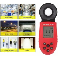 SL.GT,Photomètre Numérique De Poche, Luxmètre, Unité Lux/FC, Gamme 1-200 000Lux -Promos Brico Forte Boutique 95123894 5