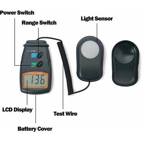 SL.GT,0-50000 Lux - Luxmetre Professionnel Appareil De Mesure De La Lumière Numérique De Avec Une Haute Précision, Une Réponse Rapide Et Des Données 2 SL.GT,0-50000 Lux - Luxmetre Professionnel Appareil De Mesure De La Lumière Numérique De Avec Une Haute Précision, Une Réponse Rapide Et Des Données – Image 2