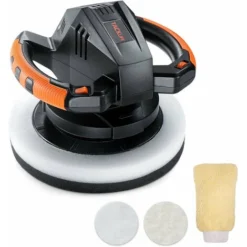 TACKLIFE Polisseuse, Polisseuse Voiture Excentrique 120W, 6 Vitesse Variable, 1500-3600 RPM, Avec Disque De Laine, Tampon De Polissage, Pour Le Polissage Et Le Cirage - TCP01A