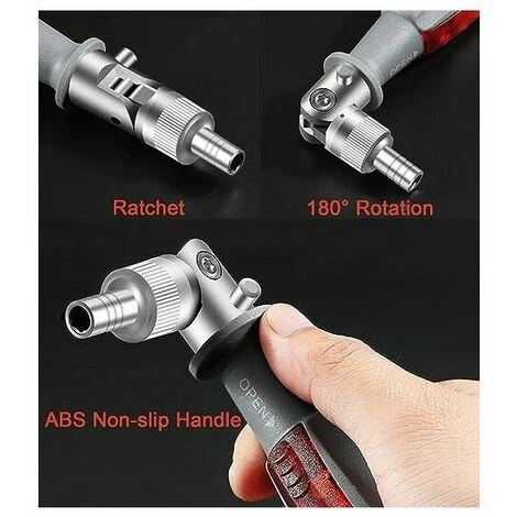 Jeu D'embouts De Tournevis à Cliquet à Cliquet Avec 10 Embouts Magnétiques Tout En Un Petite Poche Mini Cliquet 1 Paquet Rouge 4 Jeu D'embouts De Tournevis à Cliquet à Cliquet Avec 10 Embouts Magnétiques Tout En Un Petite Poche Mini Cliquet 1 Paquet Rouge – Image 4