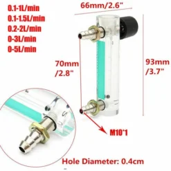0-3 L/min Débitmètre D'oxygène Avec Valve De Contrôle De Gaz D'oxygène - Air -Promos Brico Forte Boutique 95377733 5