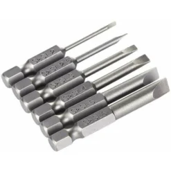 6pcs Magnétique S2 En Acier à Tête Plate Impact Hexagonal Tournevis Tige Foret Set