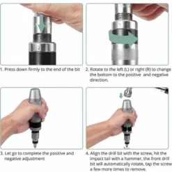 Tournevis à Frapper 13 Pièces 1/2'' Impact Driver Set Embouts Pour Coupes Hexagonales En Croix Pour Usages Lourds,vert -Promos Brico Forte Boutique 95475452 4