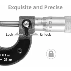 Micromètre Extérieur Précis Étrier Outil De Mesure Du Diamètre Extérieur Micromètre De 0 à 25 Mm Graduation De 0,01 Mm Pour La Réparation Automatique Et L'automobile -Promos Brico Forte Boutique 95821560 4