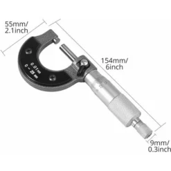 Micromètre Extérieur Précis Étrier Outil De Mesure Du Diamètre Extérieur Micromètre De 0 à 25 Mm Graduation De 0,01 Mm Pour La Réparation Automatique Et L'automobile -Promos Brico Forte Boutique 95821560 5