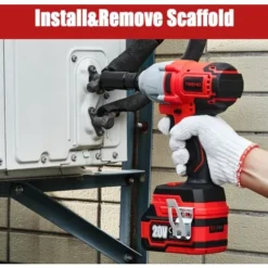 TEENO Clé à Chocs 20V Brushless Lithium-Ion Batteries 4.0Ah, 4 Douilles à Chocs, 600N.m (une Batterie) -Promos Brico Forte Boutique 95841027 5