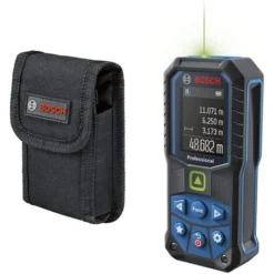 Bosch, Télémètre Laser Professionnel GLM 50-27CG (Laser Vert, Bluetooth, Portée : Jusqu'à 50 M, Robuste, IP65, ±1,5 Mm, 2 Piles AA, Dragonne, étui)