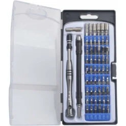 Tournevis Porte-embout　Kit De 57 Pieces Embouts Pour Tournevis De Précision Magnétique Multi-fonction Outils Reparation De Avec 54 Embouts Idéal Pour Mobile Ordinateur Smartphone, Laptop, Montre, Joue